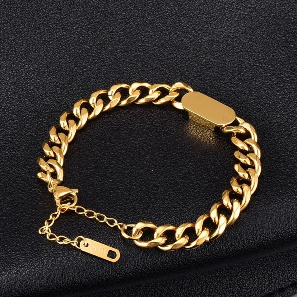 18k Gold-Plated Cuban Link Chain